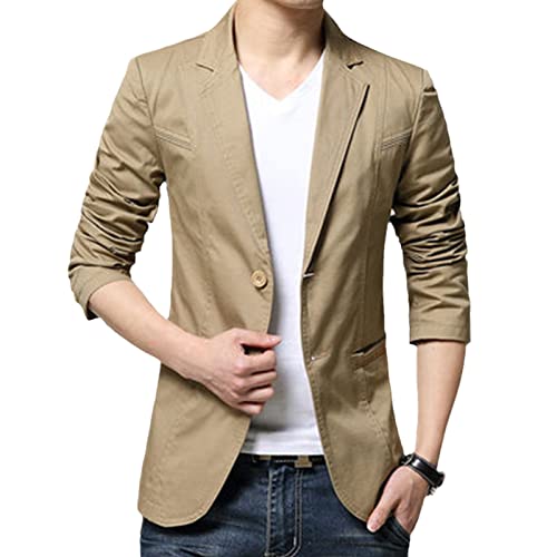Men's Blazer Spring Fashion Cotton Slim Jacket