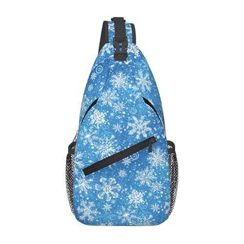 Image of Christmas Snowflake-2 Crossbody Bag Sling Bag Backpack Chest Bags Shoulder Bag for Women Men