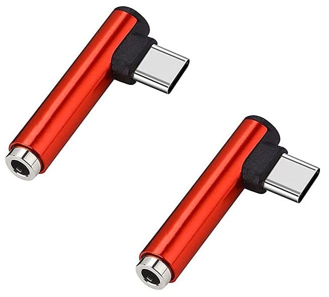 QOCXRRIN Combo Metal L-Shaped Audio Converter, Mobile Gaming Earphone Audio Jack Type C to 3.5mm Aux Adapter Compatible for OnePlus 10 10pro 9 9T 9R 8 8T 6 6T 7 7T Nord 2 L-Shap 3.5mm (Pack of 2)-image-48