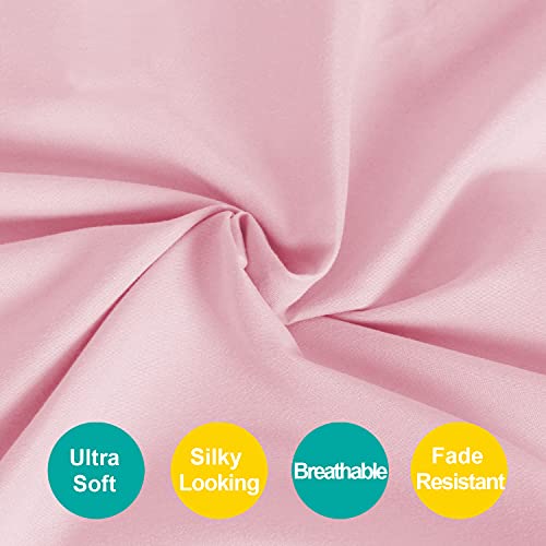 Biloban Mini Crib Sheets Fitted, 2 Pack Mini Crib Sheet Fits for Mini Crib Mattress, Neutral Mini Crib Sheets for Baby Boys and Girl, Grey & Pink, 38”X 24”