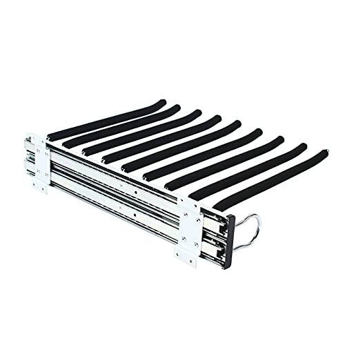 Futchoy Pull Out Trouser Hanger Rack Closet Pants Storage Rack Space Saving Drawer Non-Slip Clothes Hanger Bar Multi Functional (Left Installation) #TOP2