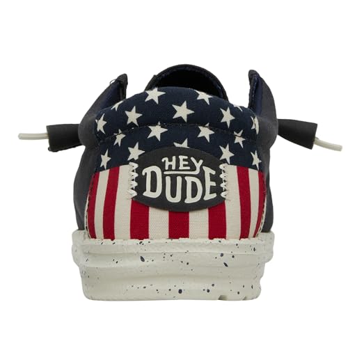 Image of HEYDUDE Wally Patriotic, Mens Shoes, Slip-on Loafers, Comfortable & Light-Weight