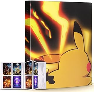 Trading Card Binder 4-Pocket, 256 Pockets TCG Book Collection Card Protection Folder, Card Sleeve for MTG Baseball Football Cards, Card Album Sleeves