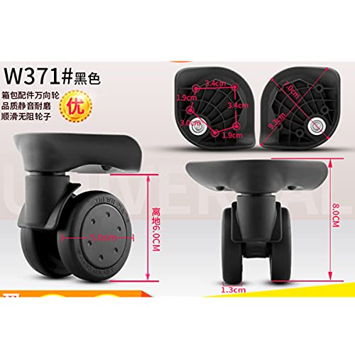 Luggage Wheel,Luggage Suitcase Wheels, 360 Degree Swivel Luggage Mute Wheel Suitcase Replacement Repair Wheels Parts Spinner (W371#)2
