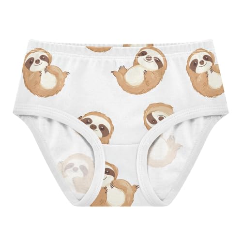 Wusikd Cute Sloths Girls' Underwear Cotton Girls Briefs Soft Toddler Underwear 2T - Main Image