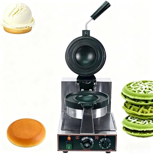 Stainless Steel Double Head Burger Press Machine & UFO Hamburger Maker, Adjustable Time & Temperature Control, Perfect for Restaurants & Food Trucks, Ice Cream Waffle Maker