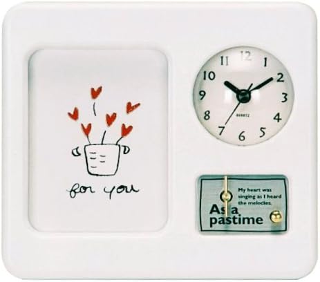 Find It Music Box with Photo Frame Clock Crystal Square