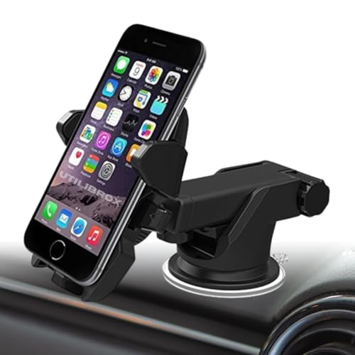 Suporte de Celular para Carro com Ventosa Anti Queda, Apoio Veicular de Celular GPS Smartphone, Gruda no Painel Vidro do Carro Trava Automática, Para Waze Uber 99 Taxi – STICK ON