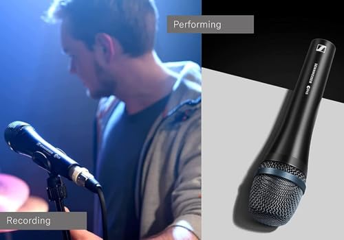 Image of Sennheiser Professional E 945 Dynamic Super-Cardioid Handheld Vocal Mic Bundled with Microphone Windscreen + 20ft XLR Microphone Cable + Microfiber Cleaning Cloth (4 Items)