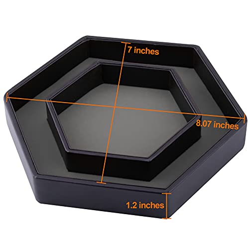 Siquk Dice Tray With Lid Hexagon Dice Rolling Tray Dice Holder For Dice Games Like Rpg, Dnd And Other Table Games, Gray #TOP2