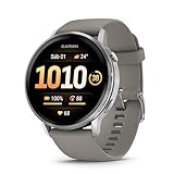 Garmin Venu 4, 45 mm, Smartwatch Premium con GPS, Pantalla táctil AMOLED, Diseño de Acero Inoxidable, Linterna LED, Funciones avanzadas de Salud y Forma física, 14 días de autonomía, Gris