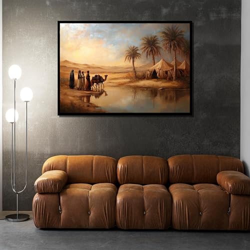 Toile murale désert pour réchauffer un salon blanc format 40x60 cm