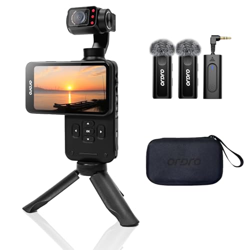 Image of ORDRO M5 Pocket Camera 3 Axis Gimbal Stablization Vloging Camera with Mic