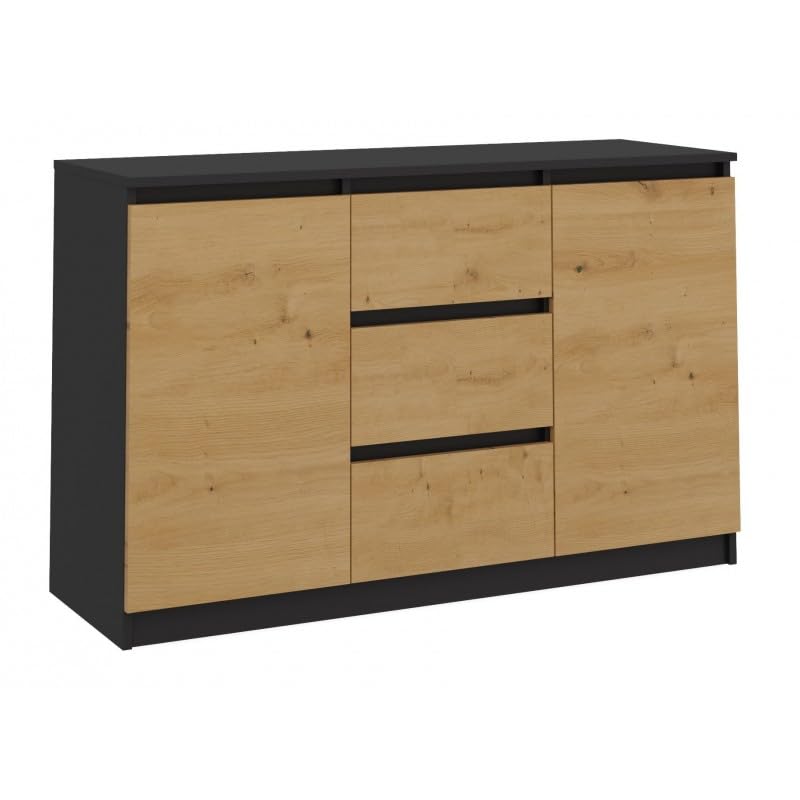 CDF Kommode Anthrazit Artisan 2 Türen 3 Schubladen Komode & Sideboards...