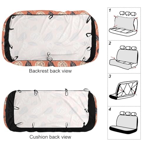 Fundas de asiento de coche universales y lavables con diseño de hojas simples 3