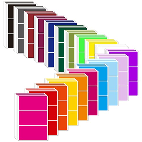 Rectangular Color Coding Label Stickers 4 X 2 Inch Colored Labels Stickers Color Code Labels Adhesive Colored Rectangle Label For Office School Supplies, 20 Colors (300) #TOP28