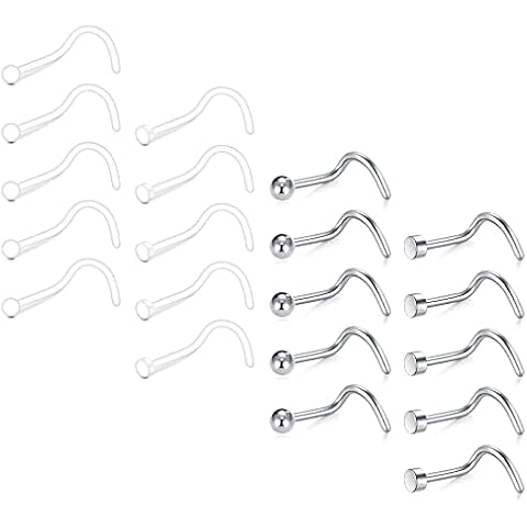 Funseedrr 20G Surgical Steel Nose Studs Set Cover