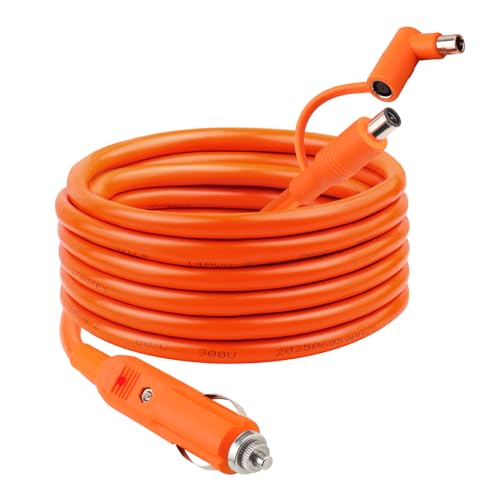 12V/24V 14AWG �ԗp�V�K���b�g���C�^�[�[�d�P�[�u�� 20�t�B�[�g�ADC 8mm 15A DC7909/8020 �J�[�`���[�W���[�P�[�u�� Jackery/Anker/GRECELL/BLUETTI/Westinghouse�|�[�^�u���d���X�e�[�V