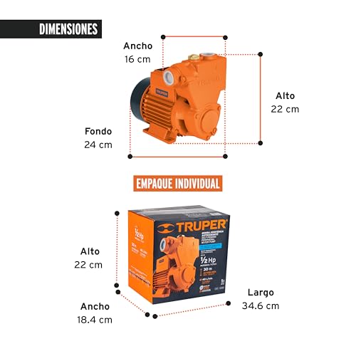 Presurizador Truper 1/2 HP 24 presurizador truper 1 2 hp marca TRUPER (3)