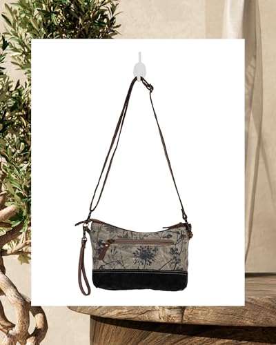 Image of Myra Bag Floral Purses for Women - Canvas Floral Purse with Genuine Leather Accents, Casual Everyday Women's Flower Bag