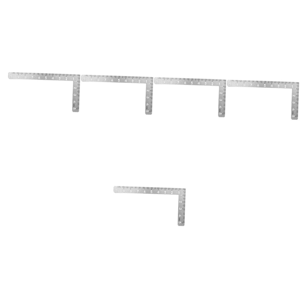 NUOBESTY 5pezzi Framing Inossidabile Righello Per Falegnameria Design Leggero e Portatile Strumento Misurazione Precisa Per e Lavori Finitura