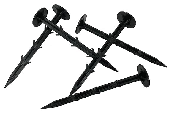 HES Weed Nails - (Pack of 50) Garden Lawn Stakes 6.2 inch Landscape Anchors Spikes Rustproof Nail for Ground Lawn Edging, Weed Fabric-image-48