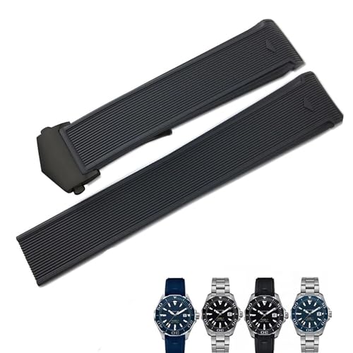 Bracelet montre caoutchouc 20mm 22mm pour Tag Heuer Carrera Aquaracer