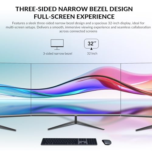Image of ZZA 32 Inch 4K UHD Curved Monitor (3840x2160), VA,60Hz Refresh Rate, 100% sRGB, Adaptive Sync, 178 Viewing Angle, HDMI /DisplayPort, VESA 100x100mm Mount Compatible, Tilt Adjustable - Black