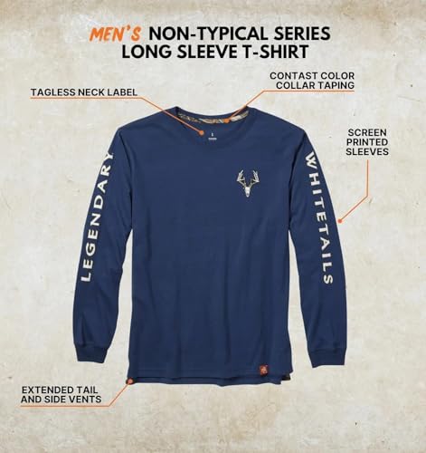 Image of Legendary Whitetails Mens Long Sleeve T-Shirt 100% Cotton Preshrunk Tee