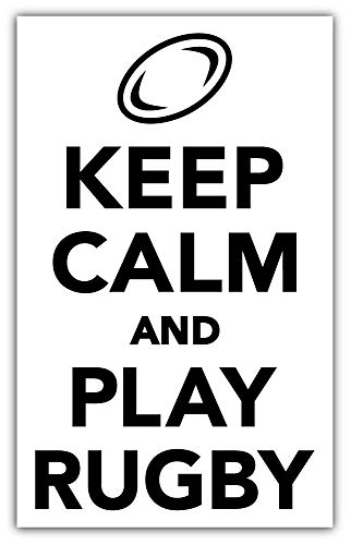 Keep Calm And Play Rugby Slogan Bumper Sticker