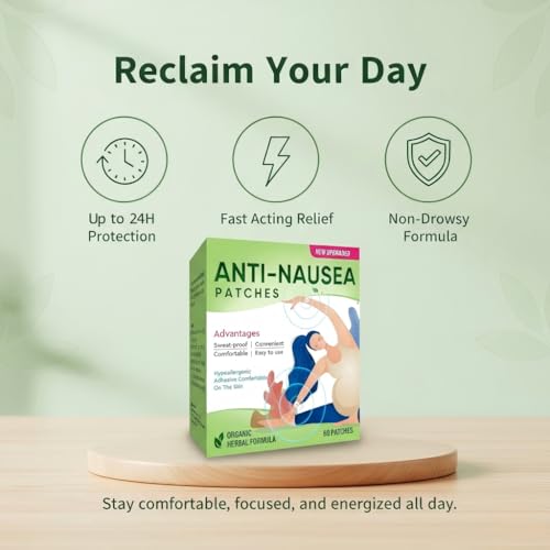 Image of Pregnancy Nausea Relief, Morning Sickness Patches | Fast Acting and Natural Gentle Stickers for Quick Comfort, 60 Counts Anti Nausea Support for Pregnant Women