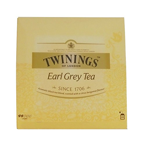 TWININGS Earl Grey Tea - Té negro, 100 bolsas