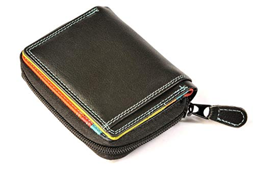 Golunski Graffiti RFID Pequeño Monedero de Piel en Bloque Colores 7.5 X 10 X 2Cm - Tropical, Small