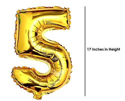 Image of Balloonistics Gold 40-Inch Foil Number 25 Balloon - Fill with Helium or Air for 25th Birthday, Silver Jubilee, Anniversary Party Decoration, Photo Booth Backdrop