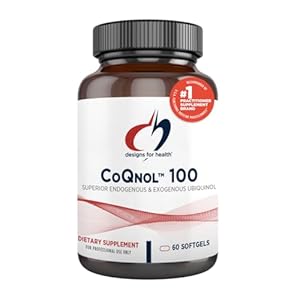 Designs for Health CoQnol 100mg – CoQ10 Ubiquinol with Superior Bioavailability + Exclusive Absorption Technology – Double CoenzymeQ10 Boost with GG – Heart, Healthy Aging + Cell Support (60 Softgels)