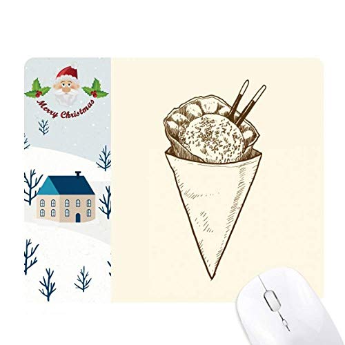 Tapis de souris cornet de crème glacée et baguettes sésame pour maison