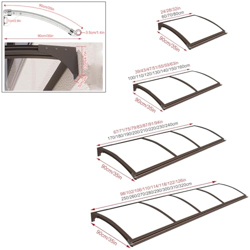 Cubierta de ventana resistente a rayos nocivos toldo transparente impermeable 4