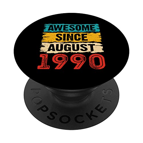 Regalos de 33 años impresionantes desde agosto de 1990 para 33 cumpleaños PopSockets PopGrip Intercambiable
