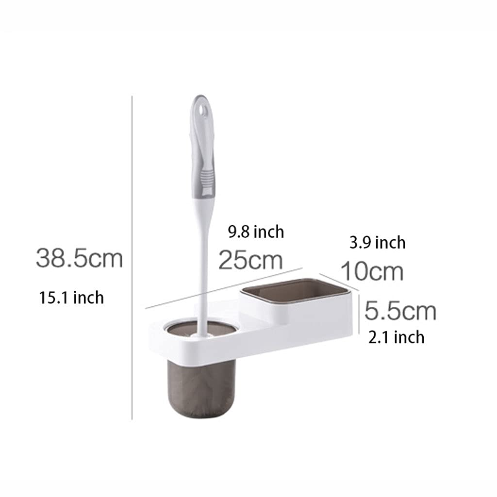 Escobillas de Baño Escobilla WC Cepillo y Soporte for inodoros, Soporte de Cepillo de Inodoro Limpiador Profundo de Limpiador de Pared con Mango sin Deslizamiento for baño Kit de baño Escobilla Baño