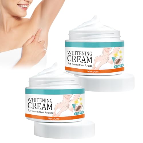 Whitening Cream Crema Blanqueadora Crema Blanqueadora Cuerpo, Eficaz para Axilas, Rodillas, Codos, Zonas Sensibles y Privadas