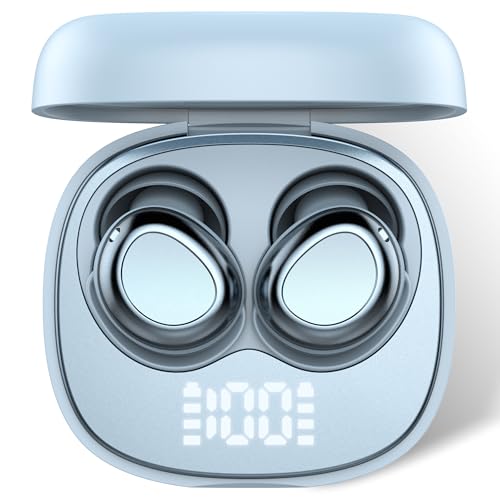 Doubc Sleep Ear Buds, 2025 True Wireless Earbuds, Ultra-Mini Bluetooth 5.4 Earbuds for Side Sleepers, 53H Play Hi-Fi Stereo 3D Bass Noise Cancelling Bluetooth Headphones,