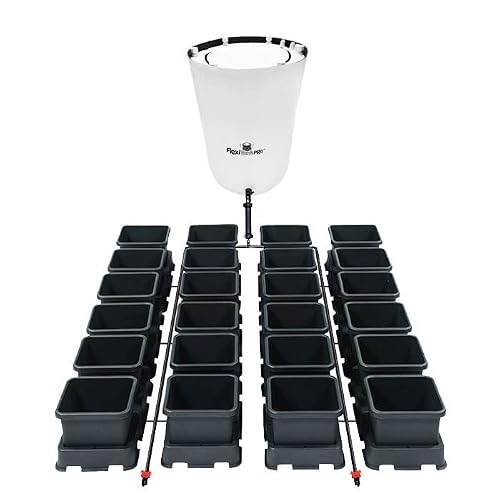 AutoPot 24 Pot easy2grow System (2.2 Gallon Plastic Pots) (*Includes AIRBASES & AIRDOMES) Dual-Pot Self-Watering, Gravity-Fed System (24Pot - 2.2 Gallon - 60 Gallon PRO FlexiTank)