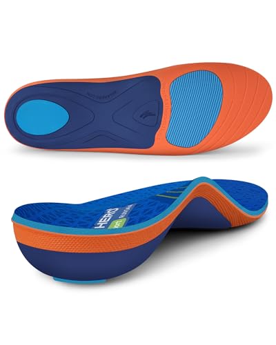 Image of WalkHero Running Insoles Arch Support Inserts Shock Absorbing Athletes | Plantar Fasciitis Orthotic Insoles: Deep Heel Cup & 4-Layer Cushioning Relieve Flat Feet