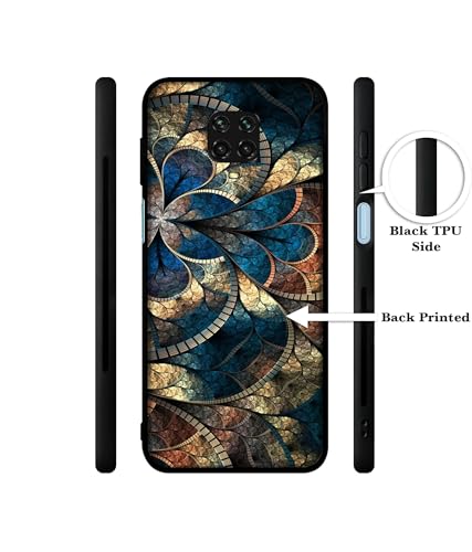Image of Fractional Pattern Design Premium 2D Printed Metal Back Case Cover for Mi Redmi Note 9 Pro /Note 9 Pro Max /Poco M2 Pro