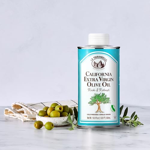 Image of La Tourangelle, California Extra Virgin Olive Oil, Cold-Pressed High Antioxidant Olives, 16.9 fl oz - Single Origin with Polyphenols for Cooking, Drizzling, Marinades, and Dipping