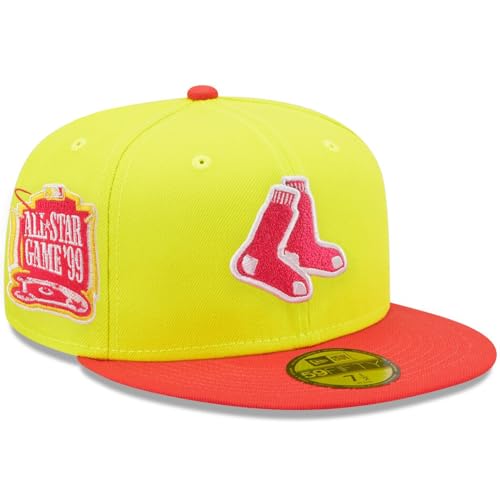 New Era Boston Red Sox 59FIFTY Cooperstown 1999 All-Star Game Side Patch Fitted Cap Mütze White Cream, B0cx1d96rs, 57 EU