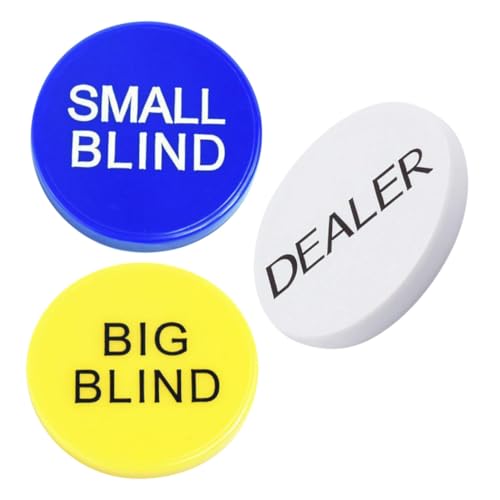 KICHOUSE 3Pcs Bingo Chips Game Tokens for Bingo and Poker Lightweight Counting Chips Bright Colors for Games and Classroom Activities