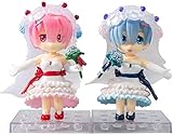  No Regalo Escultura Juguete Decoración Artesanía Estatua Conjunto 2 Piezas Nendoroid Re: Zéro Rem Et Ram Souvenir Artesano Jouets et Jeux Voiture 4 pouces