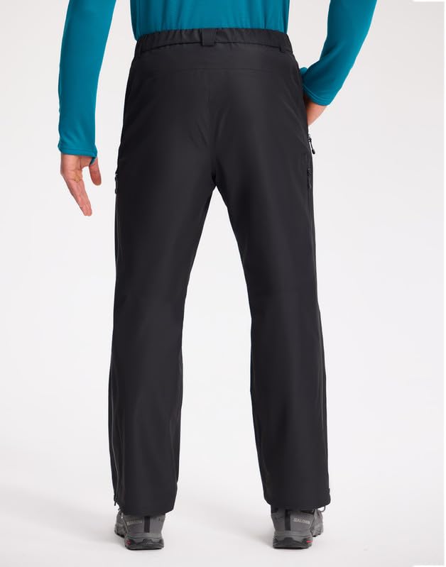Pioneer Camp Regenhose Herren Wasserdicht 20000mm Fahrrad Überhose Winddichte Atmungsaktiv 3-lagige Verschweißt Outdoor Radhose Seite Full Zip Beinzip fur Trekking Outdoor