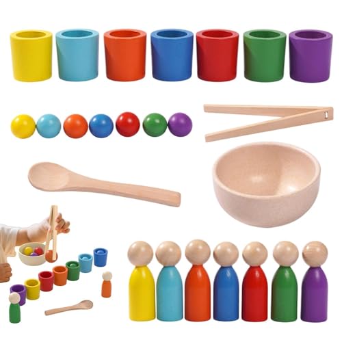 Jeu de tri des couleurs en bois idéal en crèche et garderie